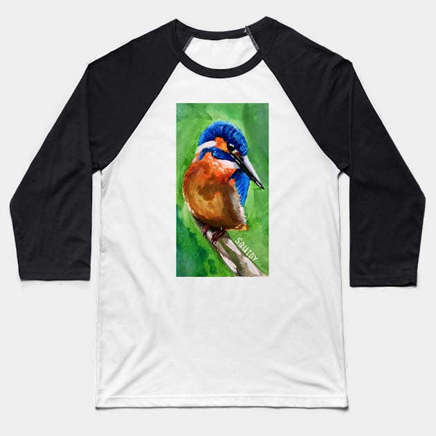 Kingfisher Baseball T-Shirt by SQUIDYcalamari